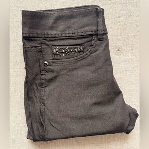 Black Jeans with Studded Pocket Detail